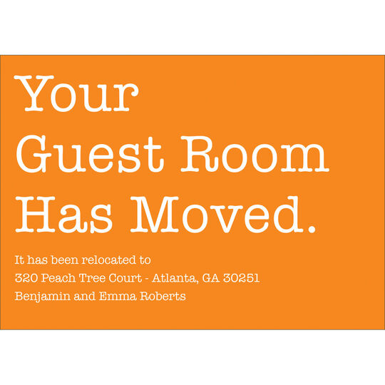Your Guest Room Moving Announcements